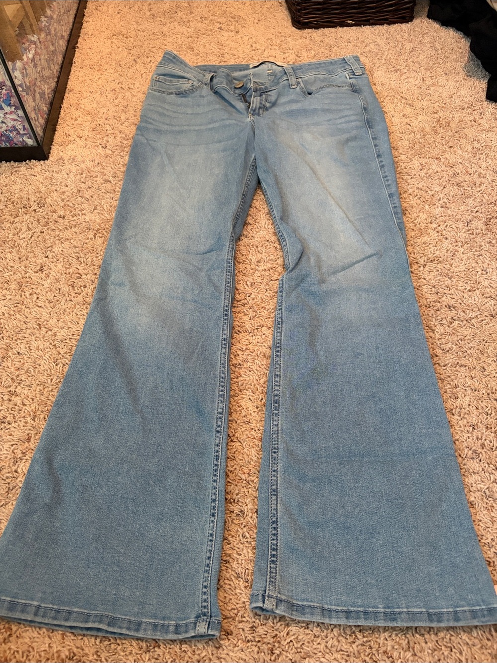 Hollister Light Blue Wide Leg Flare Jeans